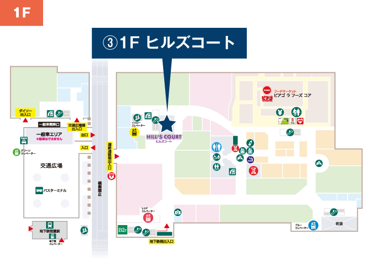 1Fの地図