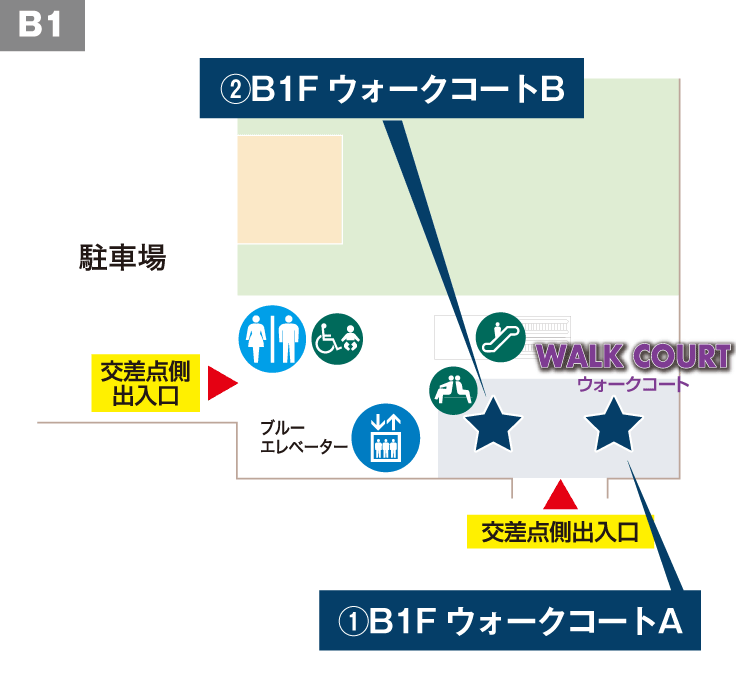 B1Fの地図