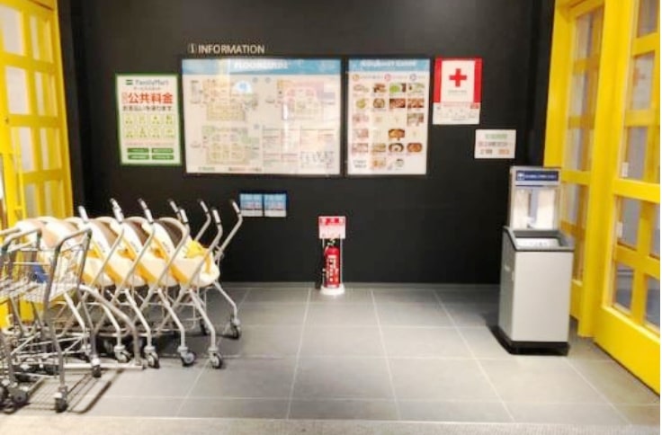 1F北側出入り口横のイメージ